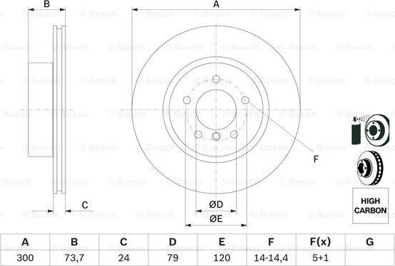 BOSCH 0 986 479 216 - Brake Disc onlydrive.pro