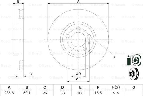 BOSCH 0 986 479 210 - Тормозной диск onlydrive.pro