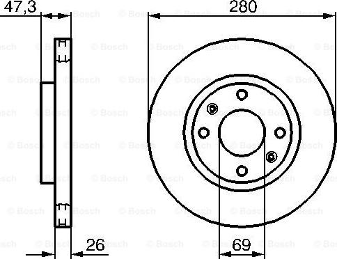 BOSCH 0 986 479 229 - Brake Disc onlydrive.pro