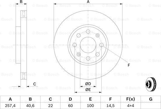 BOSCH 0 986 479 223 - Brake Disc onlydrive.pro