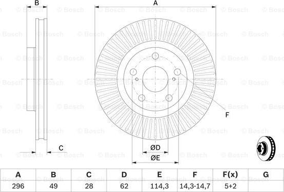 BOSCH 0 986 479 768 - Brake Disc onlydrive.pro