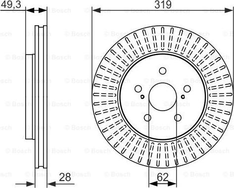 BOSCH 0 986 479 722 - Brake Disc onlydrive.pro