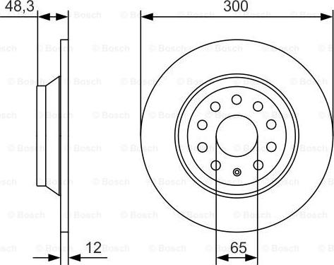 BOSCH 0 986 479 A84 - Тормозной диск onlydrive.pro