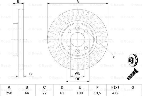 BOSCH 0 986 479 A86 - Brake Disc onlydrive.pro