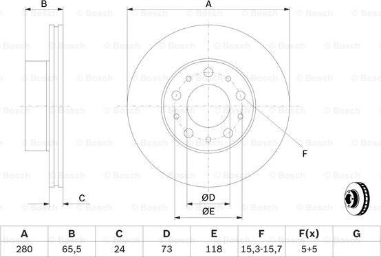 BOSCH 0 986 479 B96 - Bremžu diski onlydrive.pro