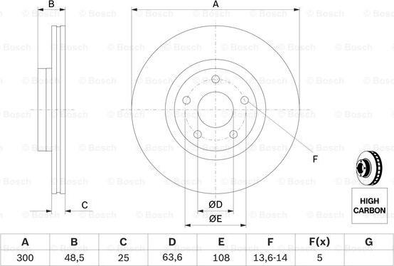 BOSCH 0 986 479 C52 - Brake Disc onlydrive.pro