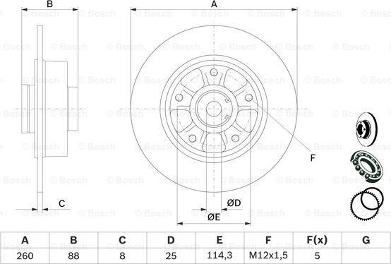 BOSCH 0 986 479 C87 - Stabdžių diskas onlydrive.pro