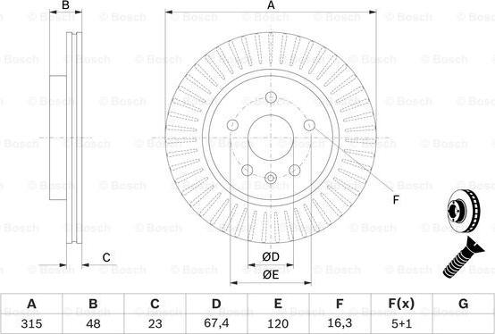 BOSCH 0 986 479 C71 - Brake Disc onlydrive.pro