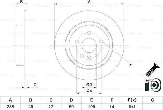 BOSCH 0 986 479 D90 - Brake Disc onlydrive.pro