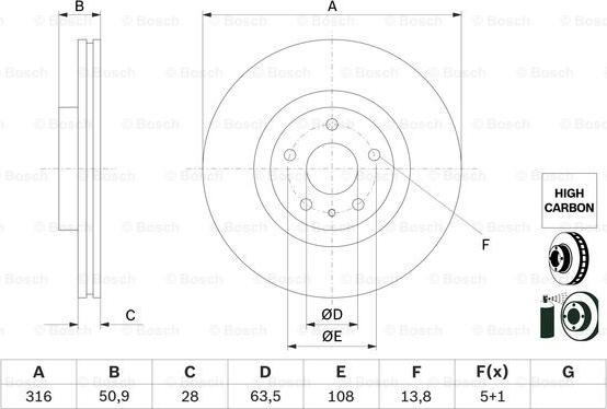 BOSCH 0 986 479 D46 - Brake Disc onlydrive.pro