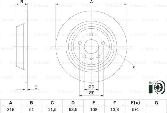 BOSCH 0 986 479 D86 - Brake Disc onlydrive.pro