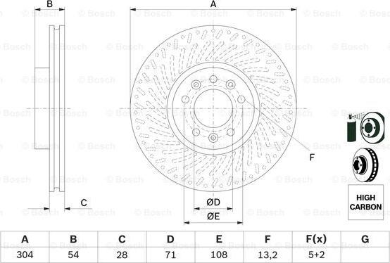 BOSCH 0 986 479 E52 - Brake Disc onlydrive.pro