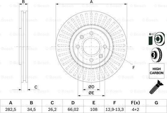 BOSCH 0 986 479 E67 - Brake Disc onlydrive.pro