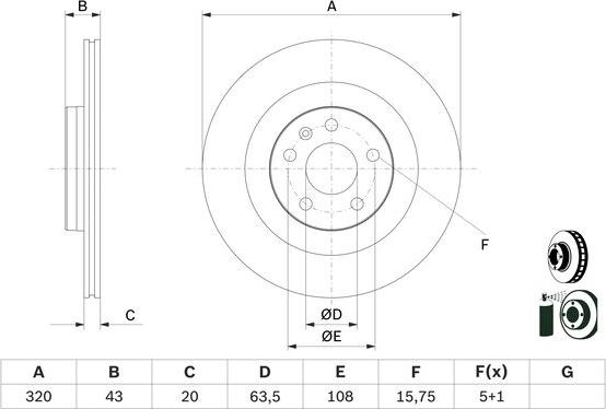 BOSCH 0 986 479 E87 - Brake Disc onlydrive.pro