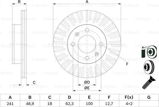 BOSCH 0 986 479 E73 - Brake Disc onlydrive.pro