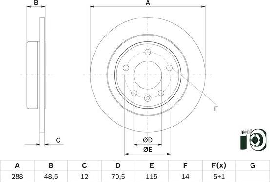 BOSCH 0 986 479 F83 - Brake Disc onlydrive.pro