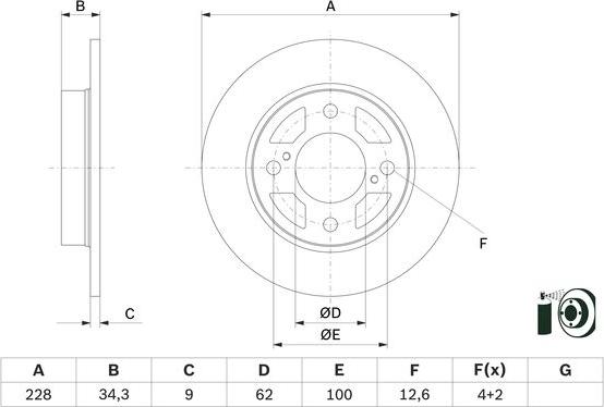 BOSCH 0 986 479 F38 - Brake Disc onlydrive.pro