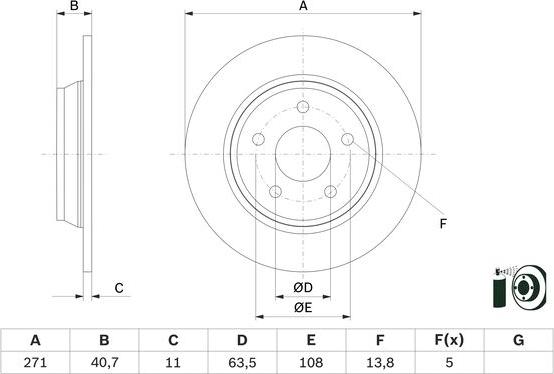 BOSCH 0 986 479 F78 - Stabdžių diskas onlydrive.pro