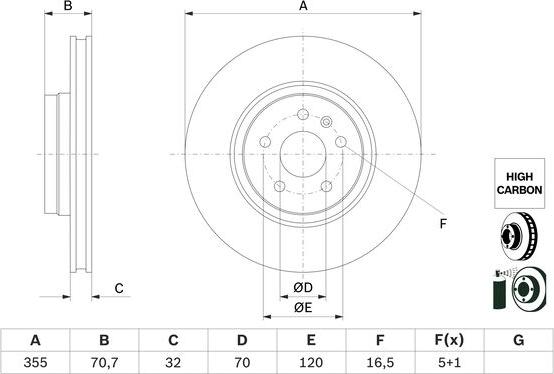 BOSCH 0 986 479 G54 - Brake Disc onlydrive.pro