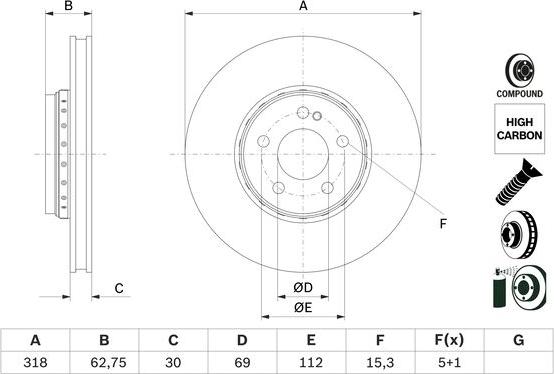 BOSCH 0 986 479 G34 - Bremžu diski onlydrive.pro