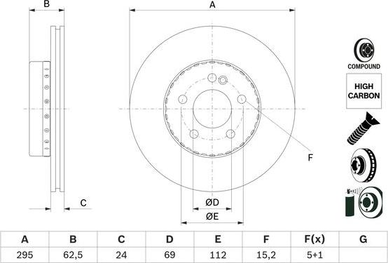 BOSCH 0 986 479 H45 - Brake Disc onlydrive.pro