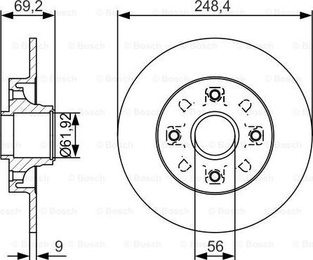 BOSCH 0 986 479 S43 - Тормозной диск onlydrive.pro