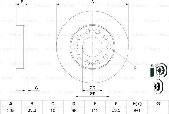 BOSCH 0 986 478 986 - Bremžu diski onlydrive.pro