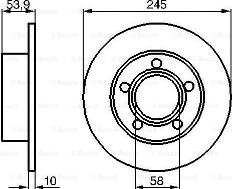 BOSCH 0 986 478 461 - Тормозной диск onlydrive.pro