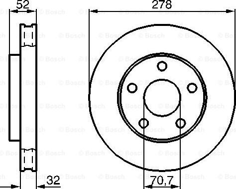 BOSCH 0 986 478 486 - Brake Disc onlydrive.pro