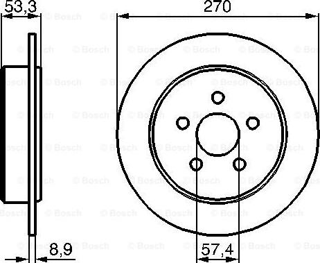 BOSCH 0 986 478 514 - Тормозной диск onlydrive.pro