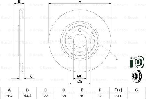 BOSCH 0 986 478 521 - Bremžu diski onlydrive.pro