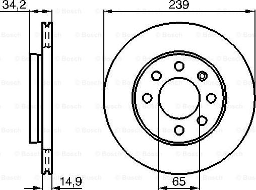 BOSCH 0 986 479 B42 - Brake Disc onlydrive.pro