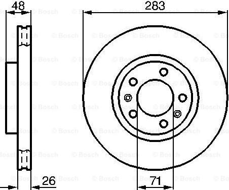 BOSCH 0 986 478 125 - Brake Disc onlydrive.pro