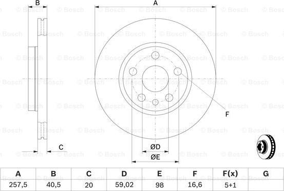 BOSCH 0 986 478 896 - Brake Disc onlydrive.pro