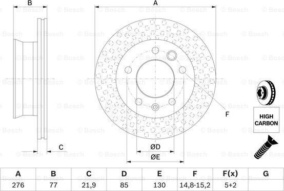 BOSCH 0 986 478 849 - Brake Disc onlydrive.pro