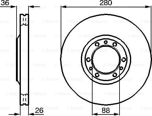 BOSCH 0 986 478 854 - Brake Disc onlydrive.pro