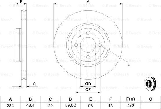 BOSCH 0 986 479 B49 - Brake Disc onlydrive.pro