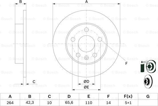 BOSCH 0 986 478 884 - Brake Disc onlydrive.pro