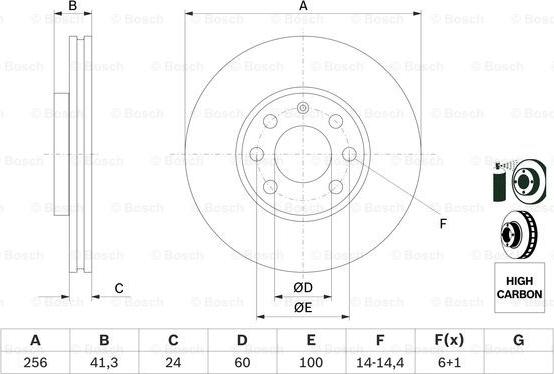 BOSCH 0 986 478 881 - Brake Disc onlydrive.pro