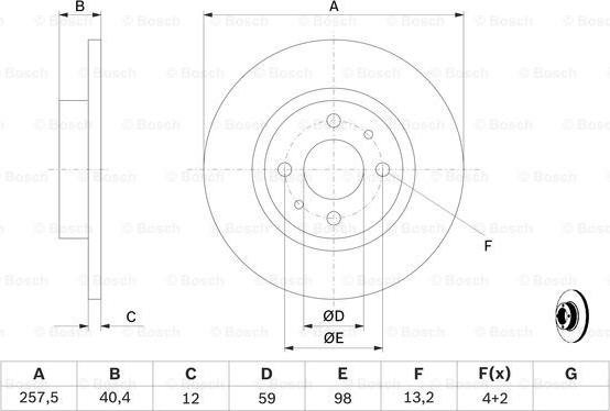 BOSCH 0 986 478 343 - Brake Disc onlydrive.pro