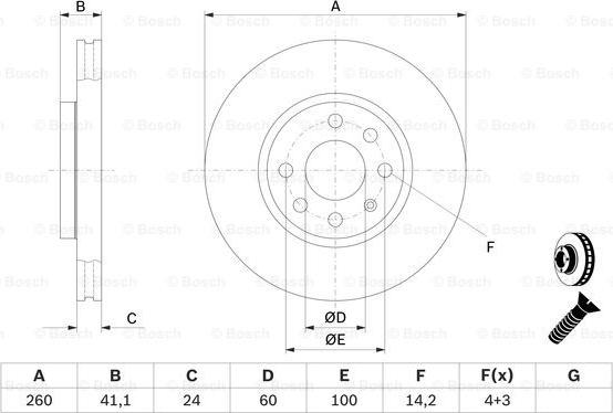 BOSCH 0 986 479 B46 - Brake Disc onlydrive.pro