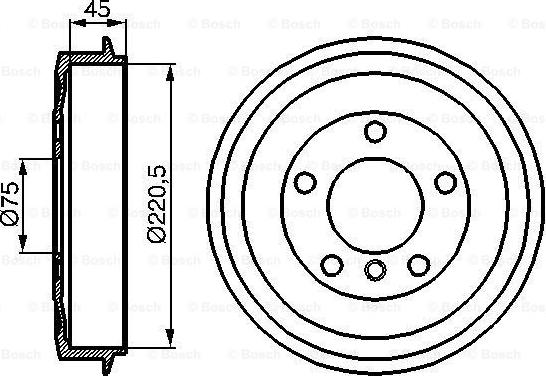 BOSCH 0 986 477 043 - Stabdžių būgnas onlydrive.pro