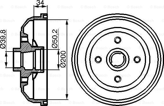 BOSCH 0 986 477 056 - Stabdžių būgnas onlydrive.pro