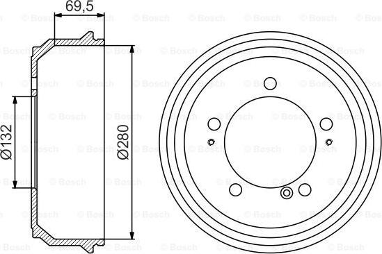 BOSCH 0 986 477 169 - Brake Drum onlydrive.pro