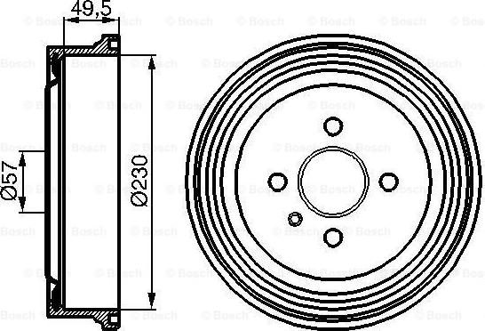 BOSCH 0 986 477 100 - Brake Drum onlydrive.pro