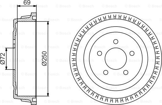 BOSCH 0 986 477 185 - Brake Drum onlydrive.pro