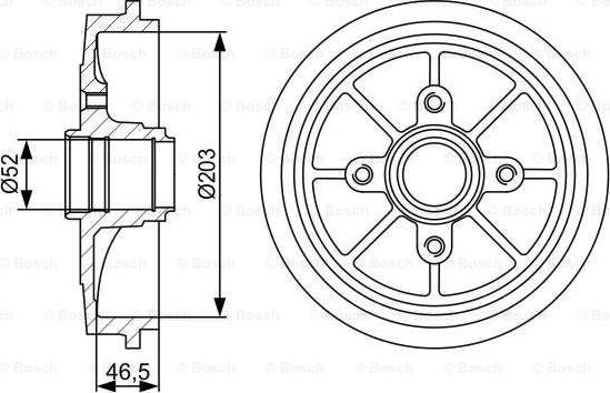 BOSCH 0 986 477 126 - Stabdžių būgnas onlydrive.pro