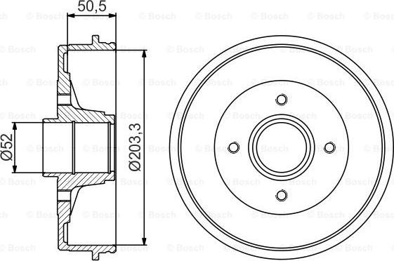 BOSCH 0 986 477 175 - Brake Drum onlydrive.pro