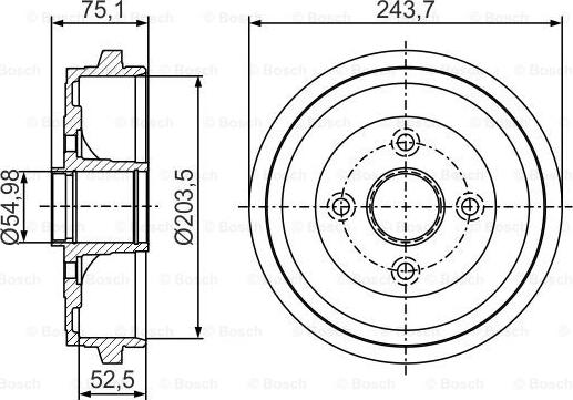 BOSCH 0 986 477 292 - Тормозной барабан onlydrive.pro