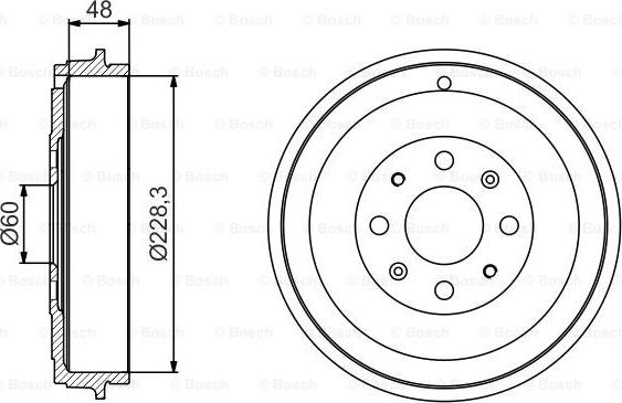 BOSCH 0 986 477 208 - Тормозной барабан onlydrive.pro